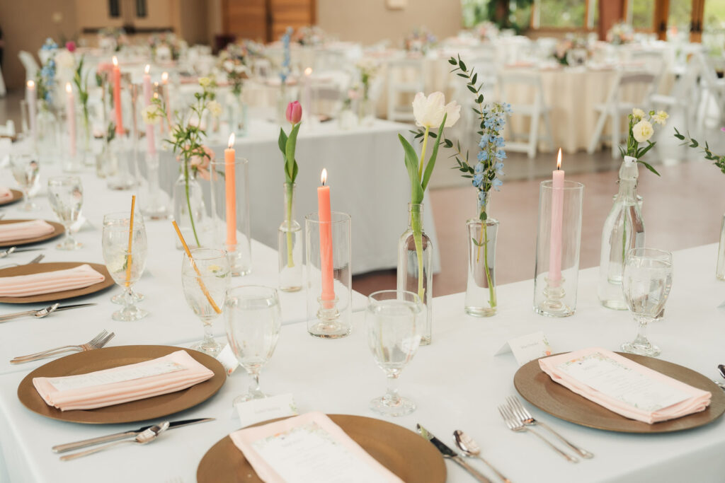 colorful spring wedding decor at The Conservatory NJ