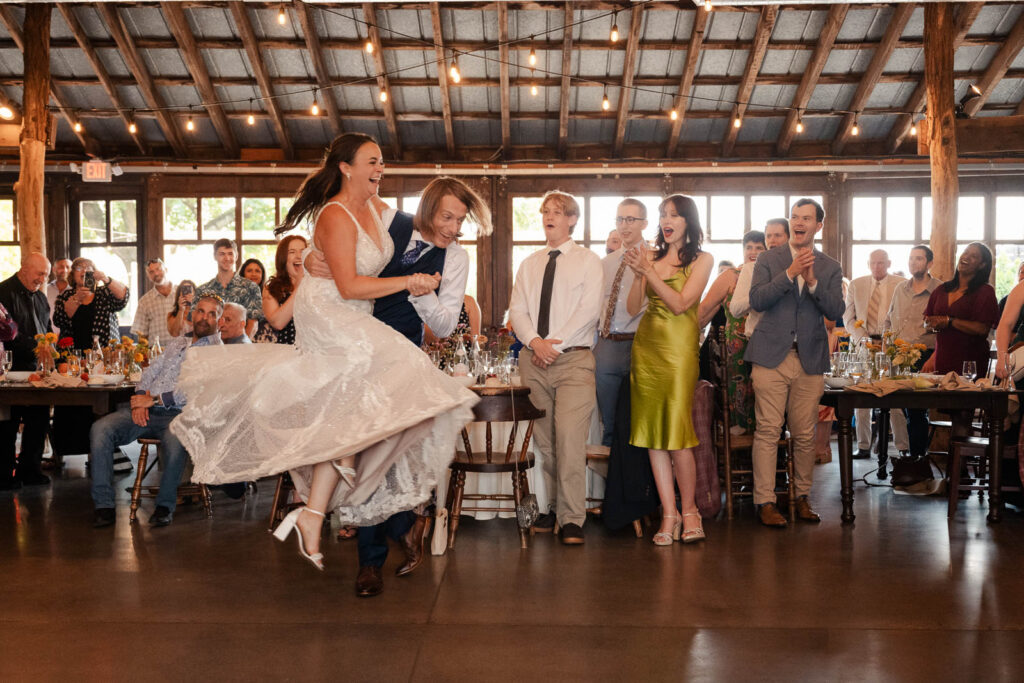 Fun summer wedding at a New Jersey wedding venue with vibrant florals and creative decor.