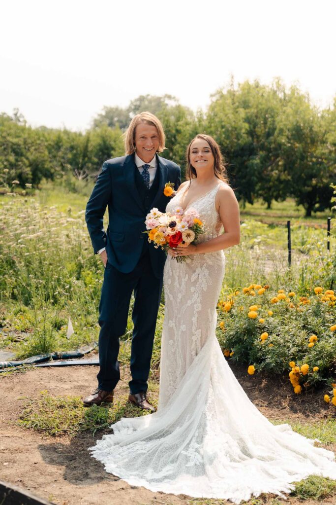 Fun summer wedding at a New Jersey wedding venue with vibrant florals and creative decor.