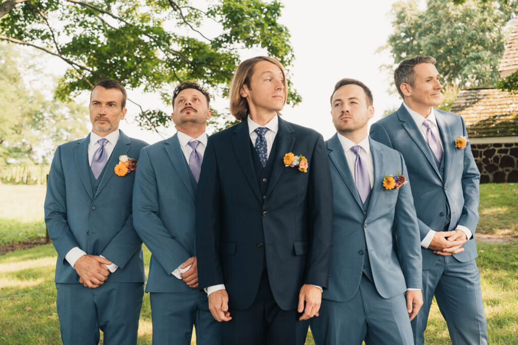 Fun summer wedding at a New Jersey wedding venue with vibrant florals and creative decor.