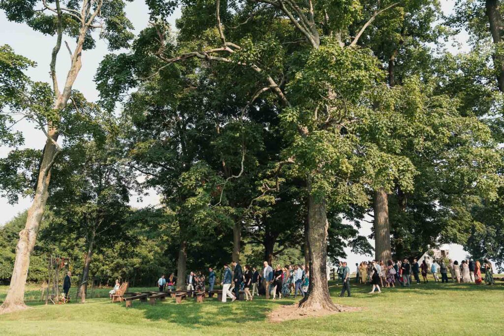 Fun summer wedding at a New Jersey wedding venue with vibrant florals and creative decor.