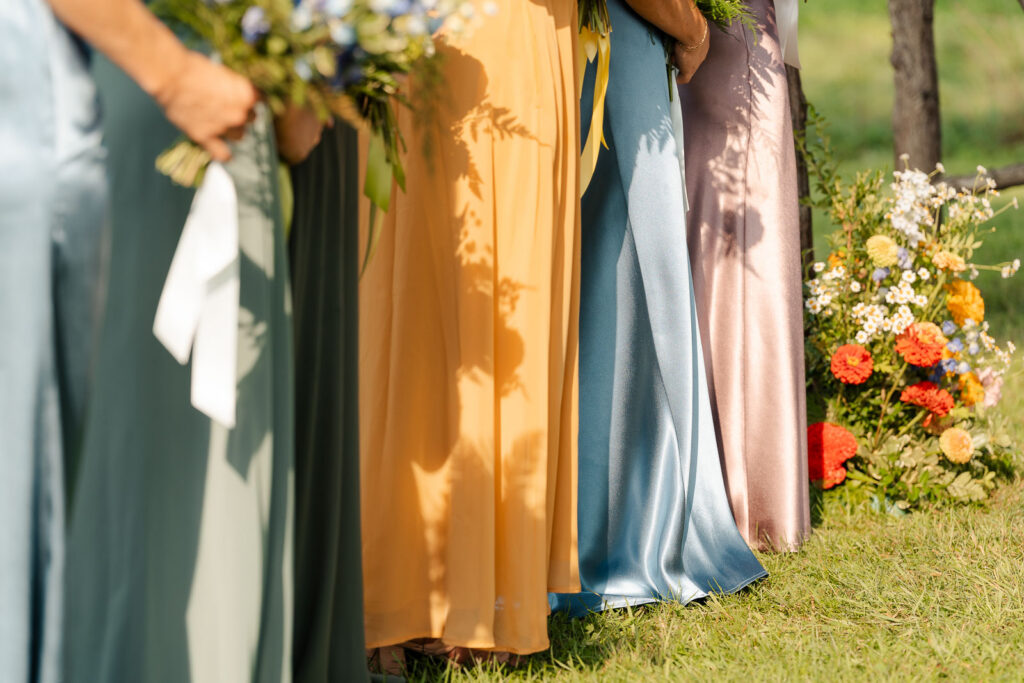 Fun summer wedding at a New Jersey wedding venue with vibrant florals and creative decor.