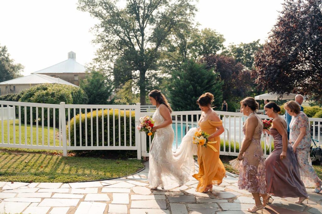 Fun summer wedding at a New Jersey wedding venue with vibrant florals and creative decor.