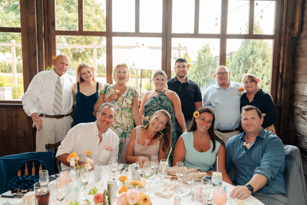 Fun summer wedding at a New Jersey wedding venue with vibrant florals and creative decor.