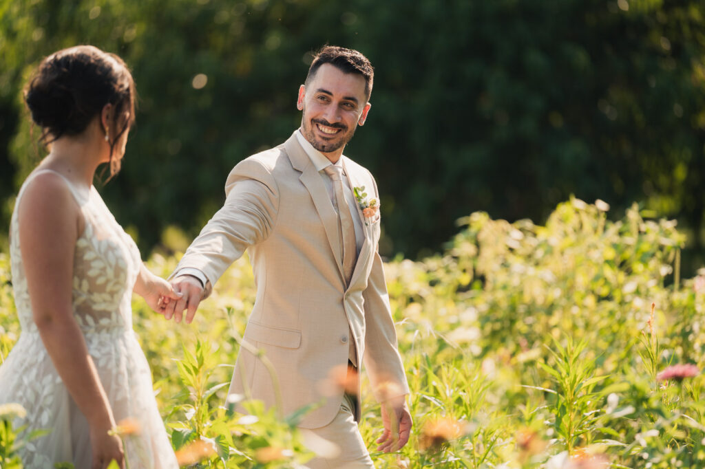 A colorful summer wedding at Johnson Locust Hall Farm in New Jersey.
