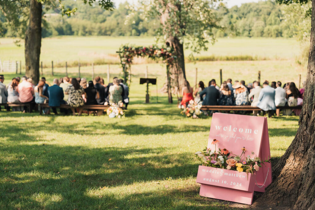 A colorful summer wedding at Johnson Locust Hall Farm in New Jersey.