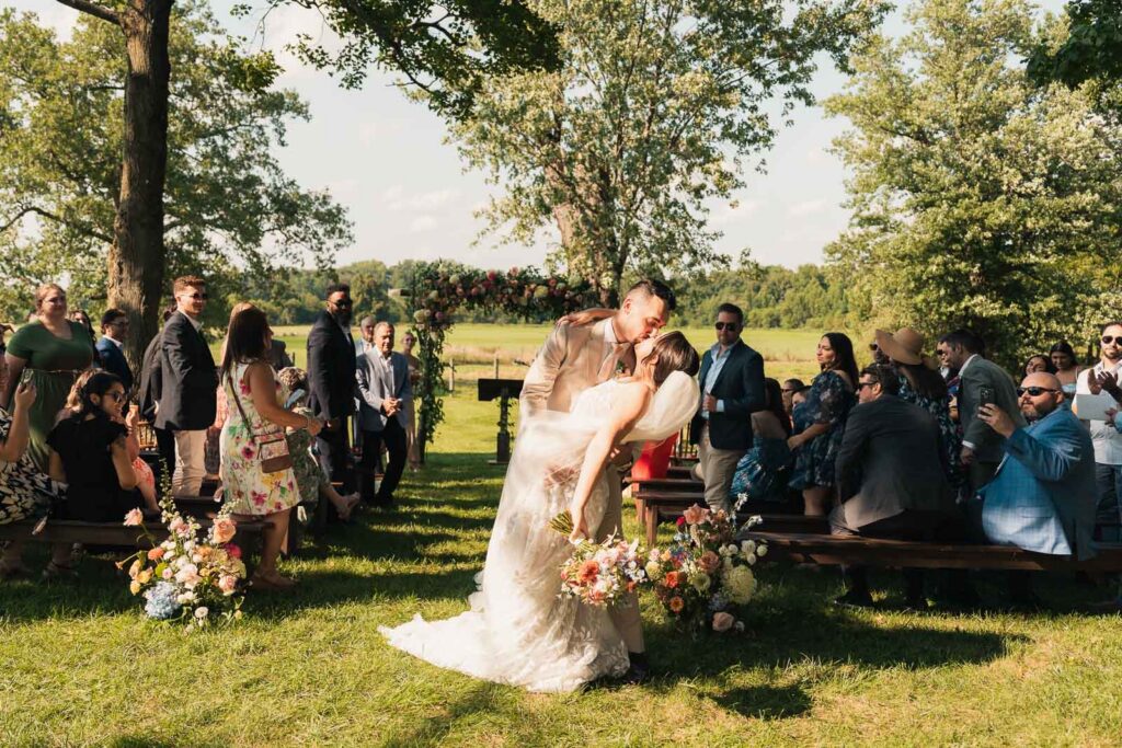 A colorful summer wedding at Johnson Locust Hall Farm in New Jersey.