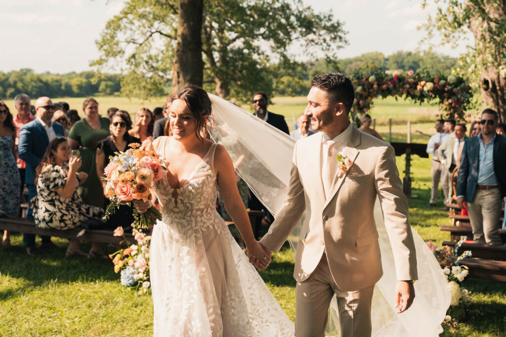 A colorful summer wedding at Johnson Locust Hall Farm in New Jersey.