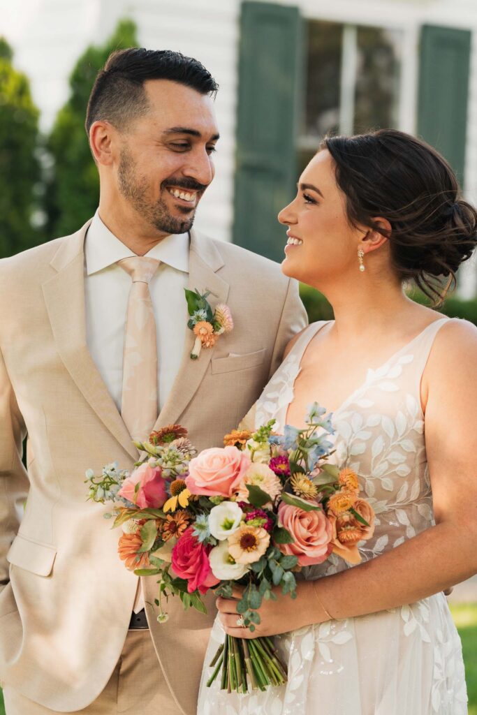 A colorful summer wedding at Johnson Locust Hall Farm in New Jersey.