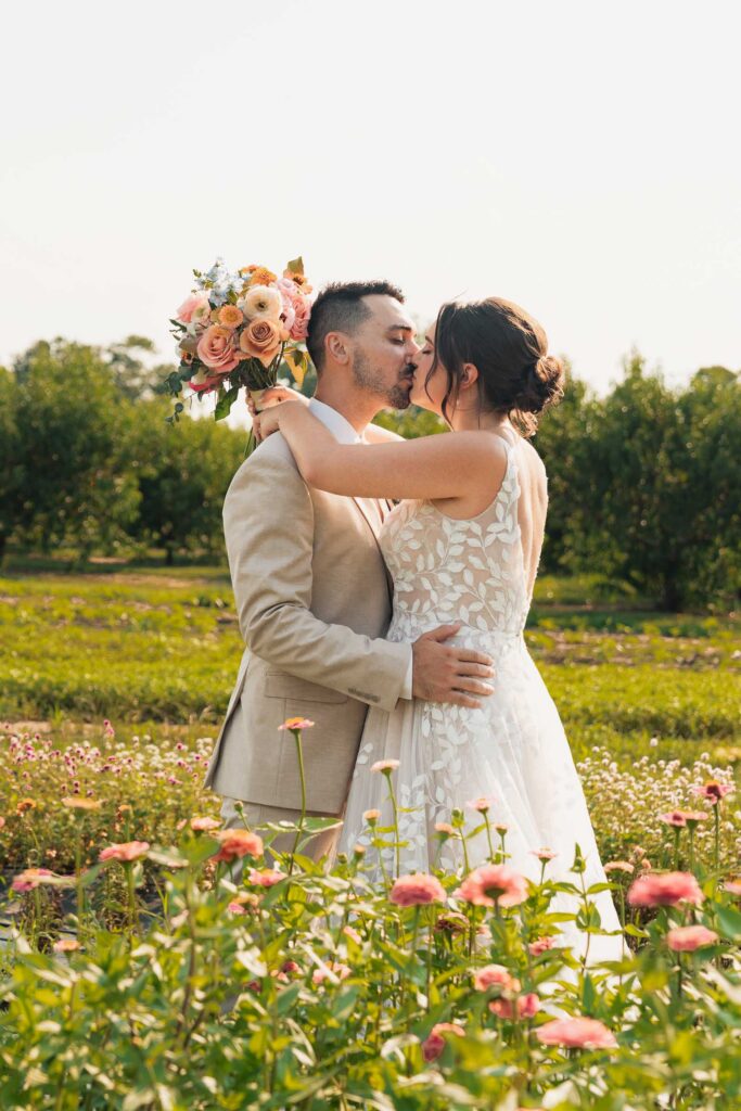 A colorful summer wedding at Johnson Locust Hall Farm in New Jersey.