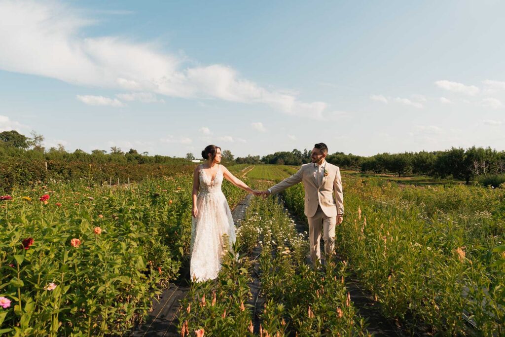 A colorful summer wedding at Johnson Locust Hall Farm in New Jersey.