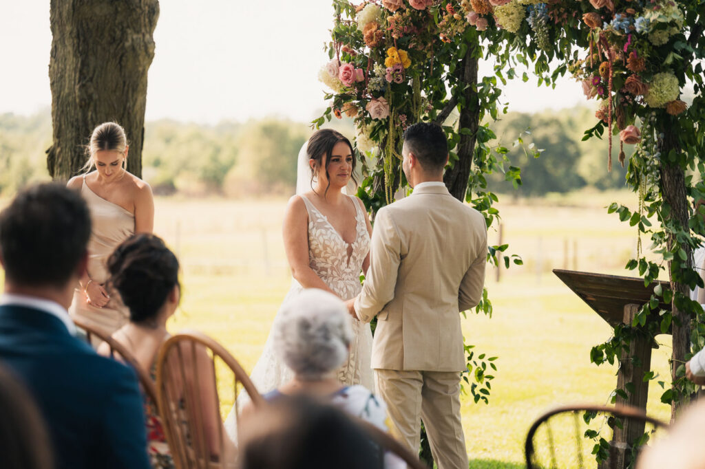 A colorful summer wedding at Johnson Locust Hall Farm in New Jersey.