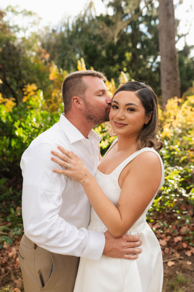 A vintage-inspired late autumn engagement session at Skylands Manor and the New Jersey Botanical Gardens in Ringwood, NJ, featuring fall foliage, classic outfits, and romantic garden portraits.