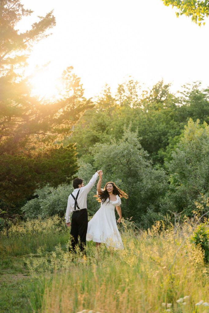 A whimsical early summer engagement session at Round Valley Reservoir in Clinton Township, NJ.
