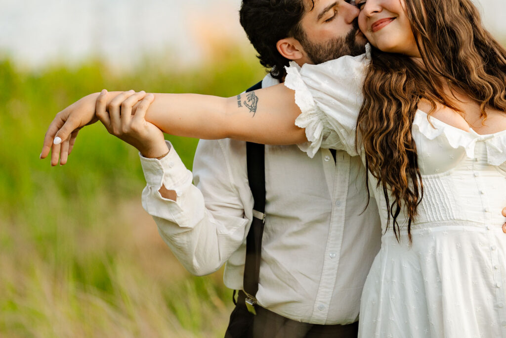 A whimsical early summer engagement session at Round Valley Reservoir in Clinton Township, NJ.