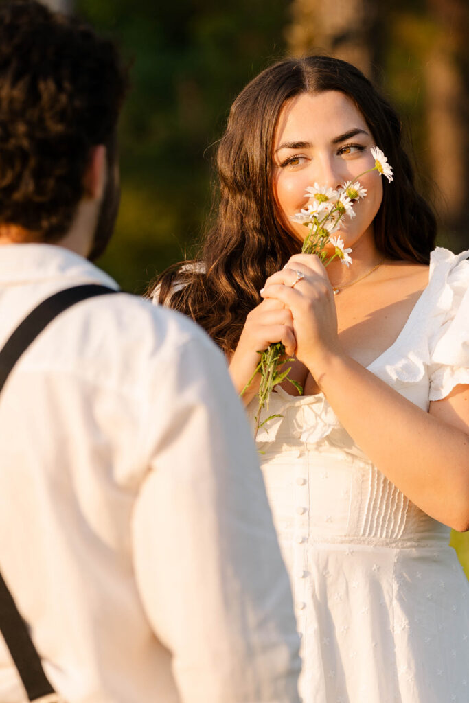 A whimsical early summer engagement session at Round Valley Reservoir in Clinton Township, NJ.