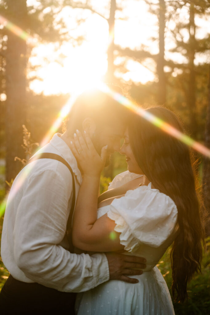 A whimsical early summer engagement session at Round Valley Reservoir in Clinton Township, NJ.