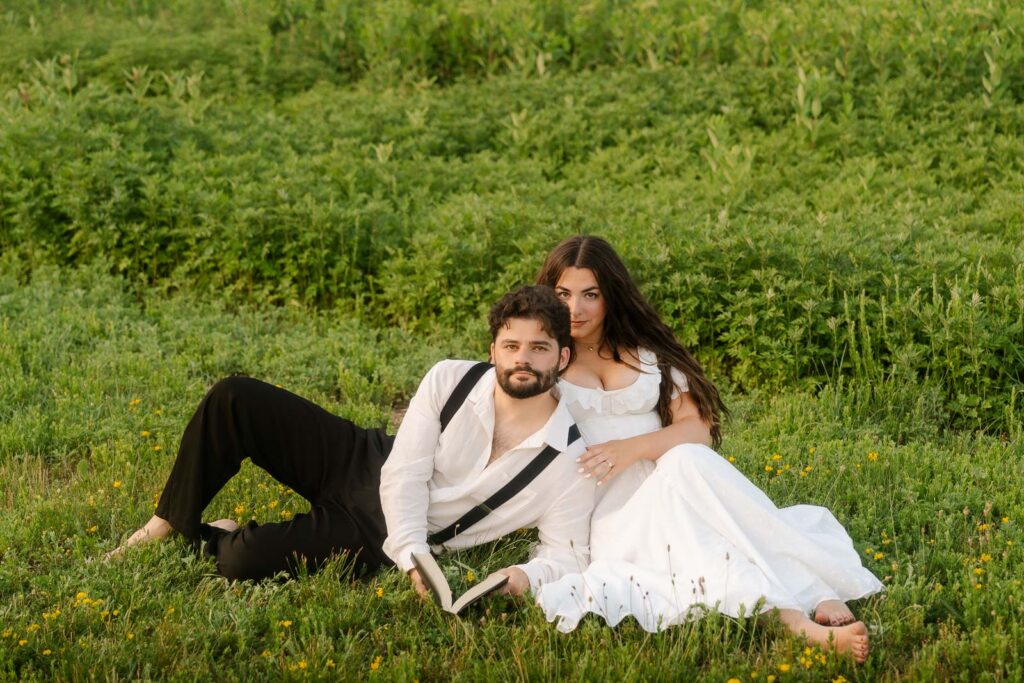 A whimsical early summer engagement session at Round Valley Reservoir in Clinton Township, NJ.