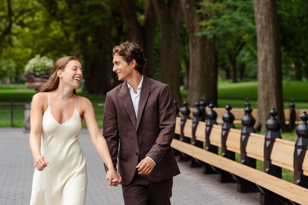 Central park engagement photographer with romantic style!
