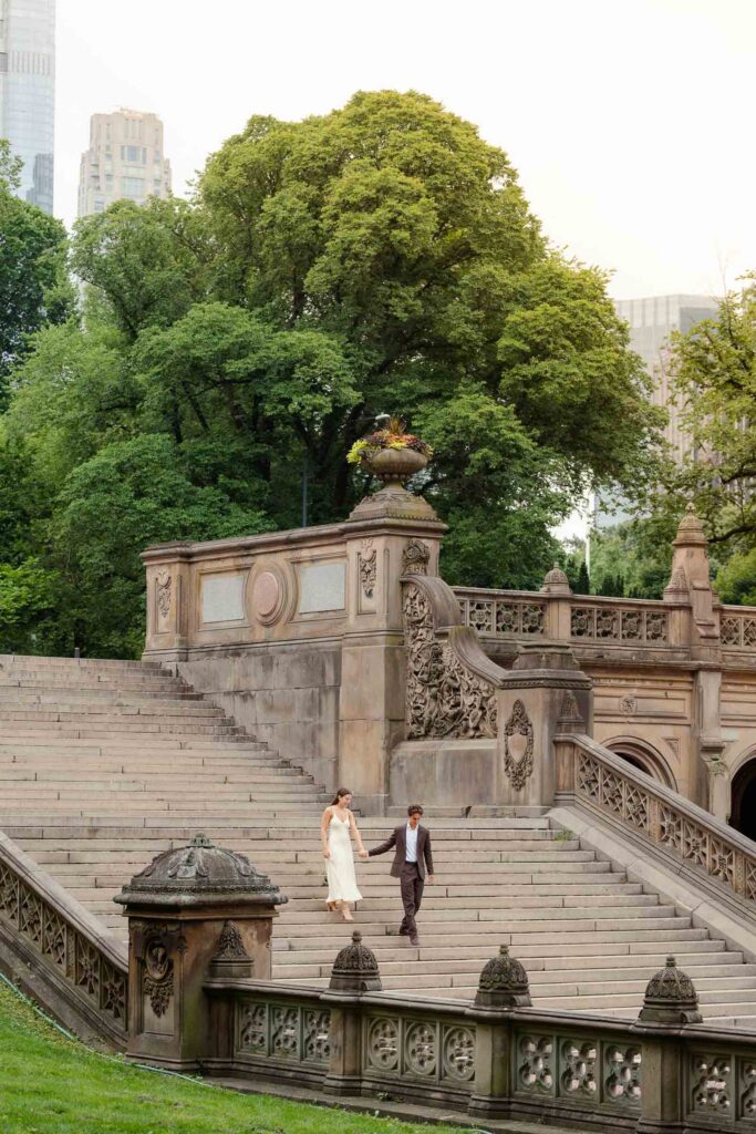 Central park engagement photographer with romantic style!