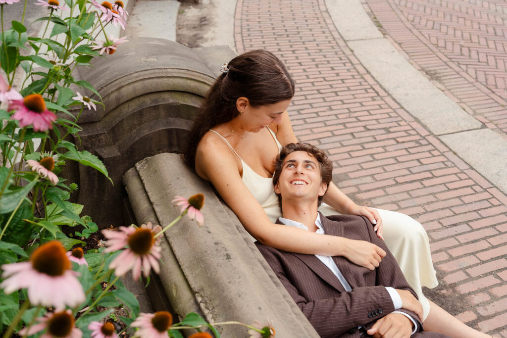 Central park engagement photographer with romantic style!
