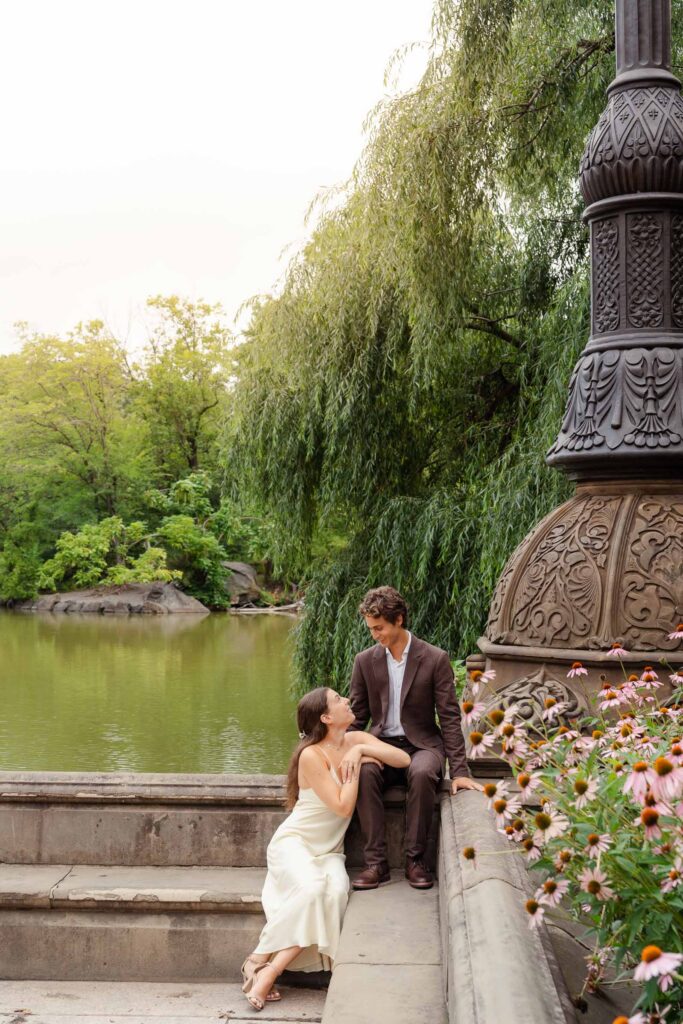 Central park engagement photographer with romantic style!