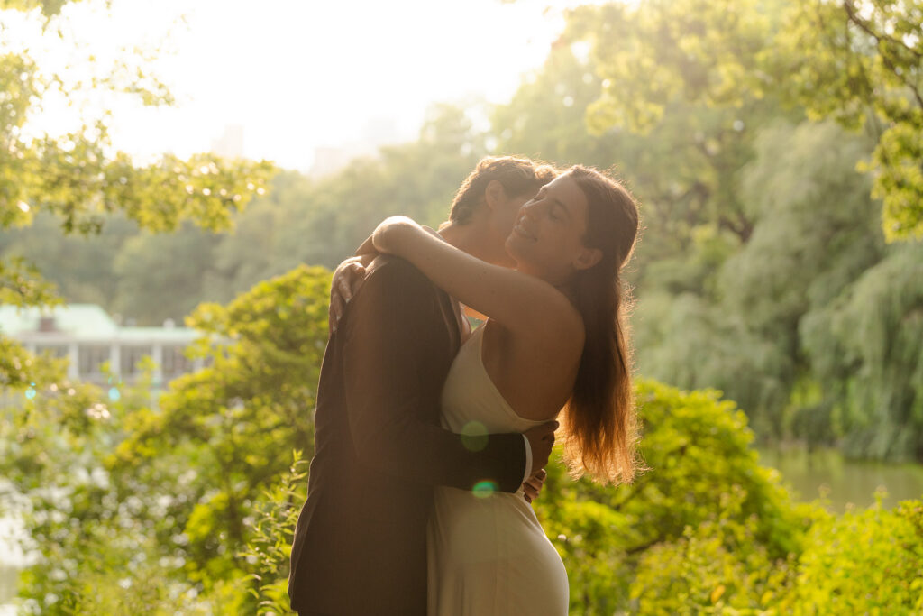 Central park engagement photographer with romantic style!