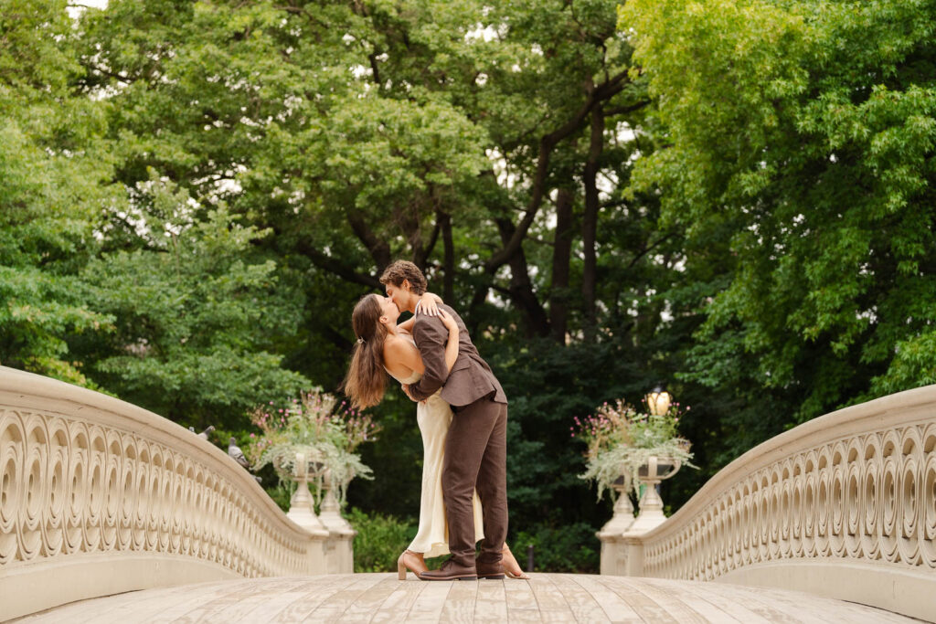 Central park engagement photographer with romantic style!