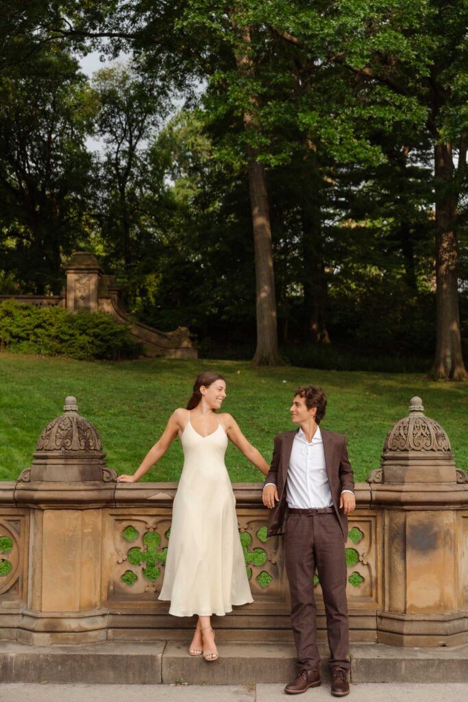 Central park engagement photographer with romantic style!