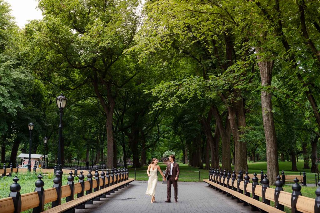 Central park engagement photographer with romantic style!