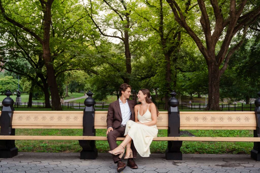 Central park engagement photographer with romantic style!