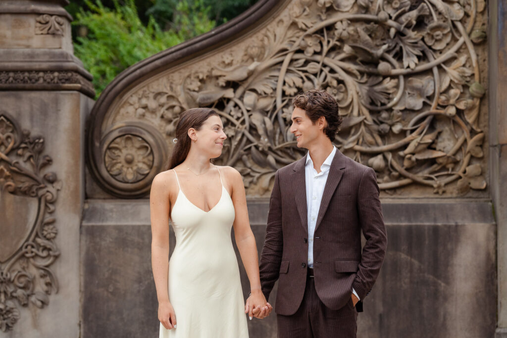 Central park engagement photographer with romantic style!